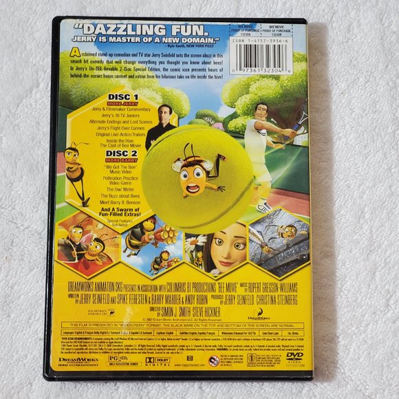 Dreamworks Jerry Seinfeld & Renee Zellweger Bee Movie DVD - Picture 2 of 4